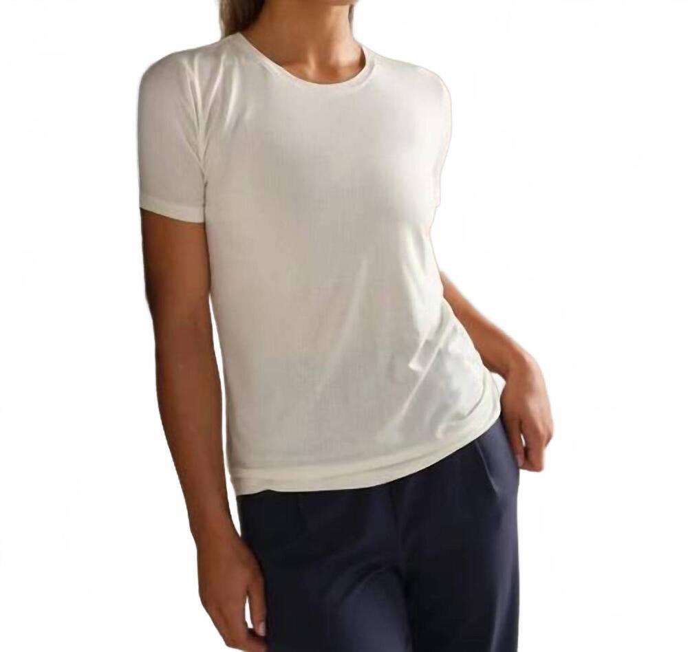 NEW RHONE featherweight ribbed tee top in ivory